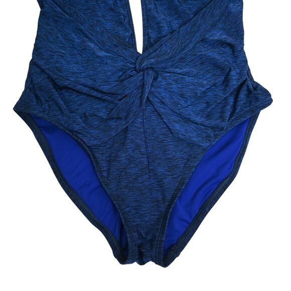 La Blanca Womens 6 Spruce It Up Twist One Piece Swimsuit Midnight Blue - Picture 8 of 11